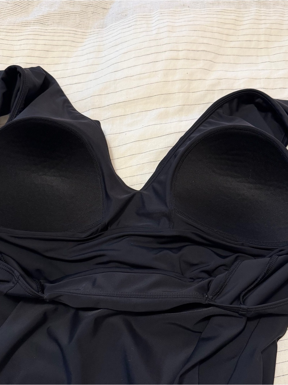 Summersalt Ruched Back Flip One Piece Black Swimsuit Size 12 - Picture 5 of 9
